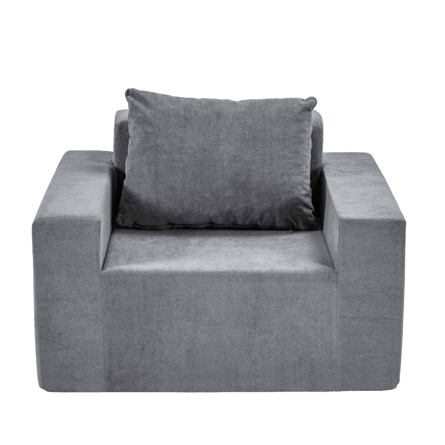 Demi Bonn 40" Comfy Foam Sofa with Pillows, Large Bean Bag Chairs Couch for Living Room, Bedroom, Premium High-Density Foam, Gray