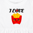 thumbnail image 4 of Inktastic Fry Lover I Love French Fries Girls Baby Dress, 4 of 5