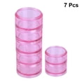 thumbnail image 4 of EeaseMX Pastillero apilable transparente de 7 días, mini pastillero portátil sellado, estuche redondo para medicamentos (rosa), 4 of 7