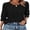 Black, variant on Womens Tops 3/4 Sleeve with Buttons Dressy Casual Blouses Summer Outfits Beach Vacation Plus Size Spring Clothes White Tops