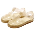 thumbnail image 2 of Xfvqtps Kids Girls Jelly Sandals Closed Toe Princess Flat Thick Sole Summer Beach Waterproof Fisherman Gladiator Sandals, 2 of 8