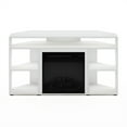 thumbnail image 5 of Furinno Jensen Corner TV Stand with Fireplace for TV up to 55 Inches, Solid White, 5 of 7