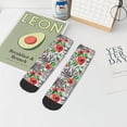thumbnail image 7 of Rateoe Roses Mixed Zebra 1 Pattern Quarter Crew Socks,Toe Seamed Ankle Socks,Cotton Cushioned Breathable Athletic Crew Sports Socks, 7 of 7