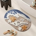 thumbnail image 2 of BZPIZ Cute Ocean Bathroom Rugs, Non Slip Super Absorbent Beach Bathroom Rug Quick Dry Bath Mat for Shower Floor, Kitchen Decor, 2 of 6