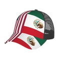 thumbnail image 5 of Men Women America Mexico Flag Adjustable Trucker Hat Lightweight Mesh Back Baseball Cap One Size, 5 of 5