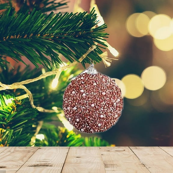 Costeam 6 PCS Christmas Large Velvet Balls Ornaments 3 In Shatterproof White Green Tree Hanging Plastic Ball Set Xmas Bulk Flocked Ornaments for Christmas Tree Home Party