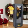 thumbnail image 3 of AMLESO Rose Flower with Clear Window Gift Box Durable for Hotel Grandma Living Room Gold, 3 of 8