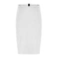 thumbnail image 7 of Aihuaihua Women's Pencil Skirt High Waist Slim Fit Bodycon Stretchy Skirts Split Slit Hem Business Work Elegant Midi Skirt White XXL, 7 of 7