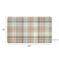 thumbnail image 2 of Memory Foam Floor Mat Peachy Cream Plaid, 2 of 2