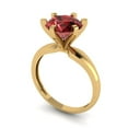 thumbnail image 2 of Clara Pucci 14K Yellow Gold 2.5ct Garnet Solitaire Ring for Women, 2 of 8