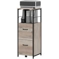 thumbnail image 1 of Distressed Grey Tall File Cabinet with 2 Drawers & Hanging Bars | Industrial Office Storage Cabinet - 42.5" Height, 1 of 7
