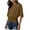 Coffee, variant on Mid Sleeve T Shirts For Women Loose Solid Color Crew Neck Elbow Length Tops Lightweight Summer Outfits Clothes 2026 Beach L