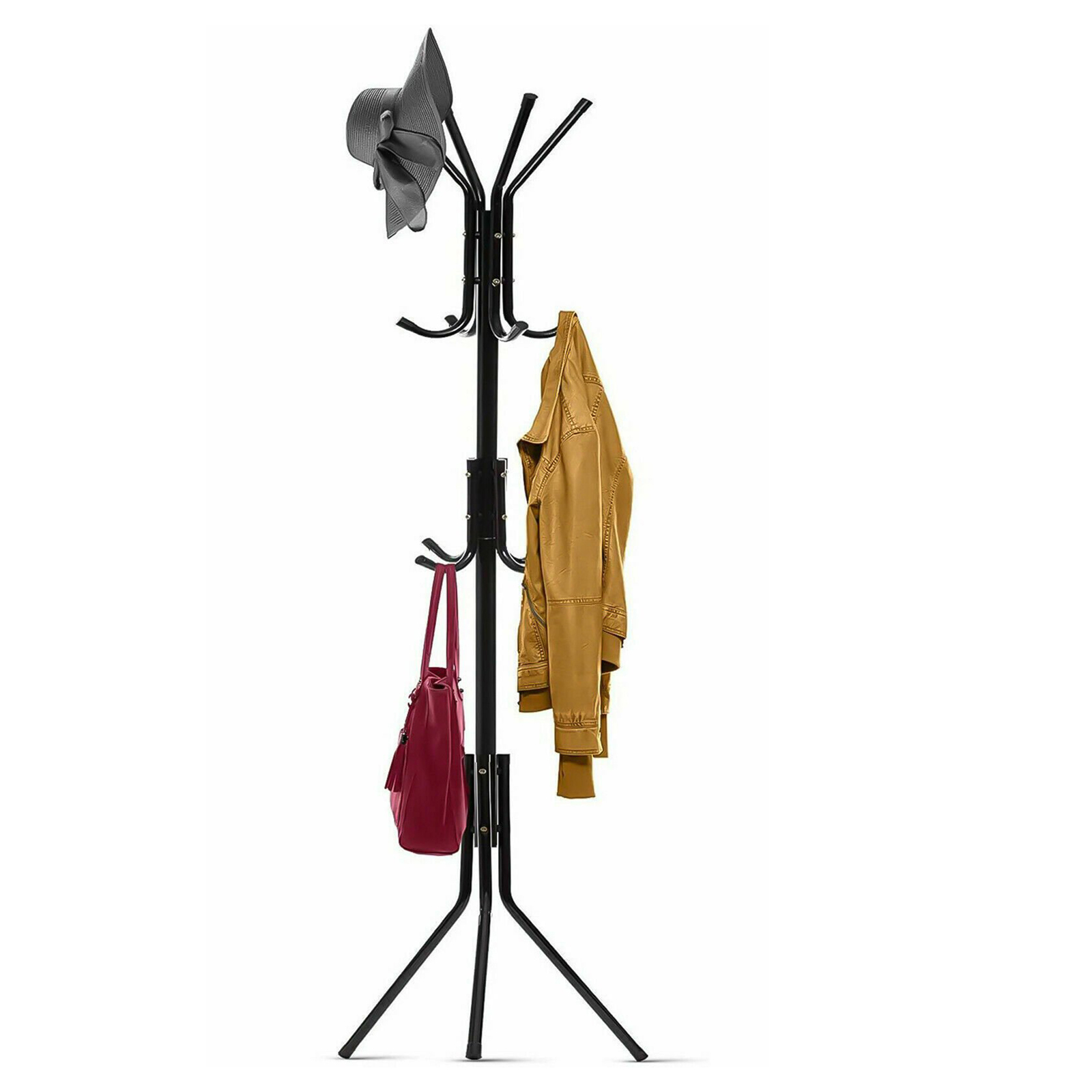 Mayin Coat Rack 12 Hook Hat Hanger, Freestanding Coat Rack Hat Hanger
