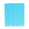 thumbnail image 3 of Cake Smoother, Cream Scraper Cake Scraper Washable Cake Decorating Comb Set 8.7X2.8 Inch 4Pcs Plastic  For Home For Cafe For Bakery For Cake Shop, 3 of 8
