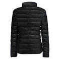 thumbnail image 3 of Hogleaql Women's Lightweight Packable Accent Puffer Jacket Cozy Long Sleeve Zipper Stand Collar Quilted Coat Warm Water-Repellent Puffy Jacket with Pockets Winter Outerwear Black XL, 3 of 4