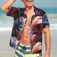 thumbnail image 5 of KLL Men's Hawaiian Shirt Short Sleeve Button Down Beach Shirts-Cute Red And White Elf, 5 of 5