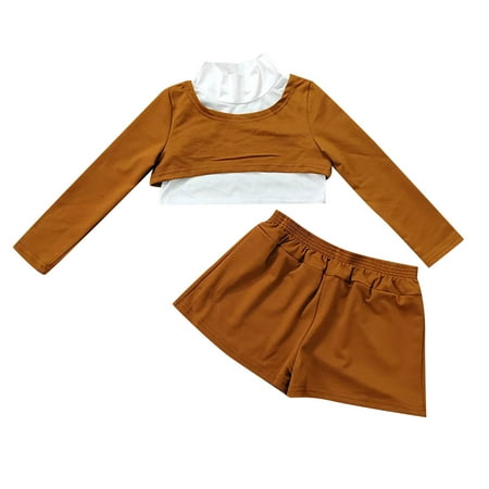 

Kids Toddler Baby Girls Spring Summer Patchwork Cotton Long Sleeve Shorts Outfits Clothes Baby Fashion Dailywear Child Clothing