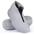thumbnail image 1 of LAICAIW Couvre-Chaussures Imperméables, Housse de Chaussure en Silicone Réutilisable Antidérapante Durable avec Fermeture Éclair Élastique Protection contre la Pluie pour Hommes Femmes (m (Femmes 5.5-7, Hommes 5-6), Gris), 1 of 6