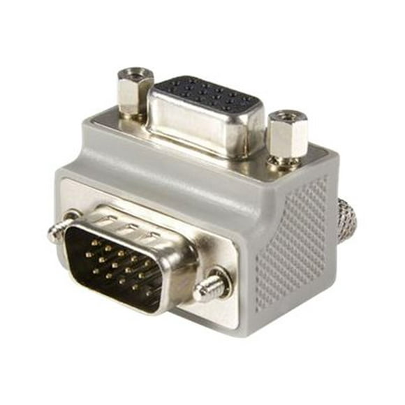 StarTech.com Right Angle VGA Adapter - Right Angle VGA to VGA - Male/Female - Type 1 - VGA Adapter Cable (GC1515MFRA1) - VGA adapter - HD-15 (VGA) (M) to HD-15 (VGA) (F) - gray - for P/N: MXTHQMM2MA, MXTHQMM5MA, MXTMMHQ2M, MXTMMHQ30M, MXTMMHQ3M, MXTMMHQ5M, MXTMMHQ7M