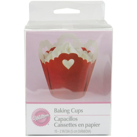 UPC 070896514882 product image for Wilton Standard Baking Cup Liner, Eyelet with Hearts 15 ct. 415-1488 | upcitemdb.com