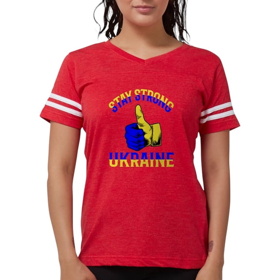 CafePress - Stay Strong Ukraine Support Ukraine T Shirt - Womens Football Shirt