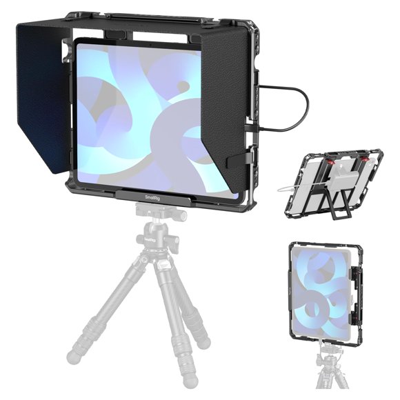 SmallRig Universal Metal Cage for iPad, Tripod Mount Adapter Monitor for iPad Fits for iPad Pro 12.9, Air, Mini and More, with 1/4"-20, 3/8"-16 Holes,
