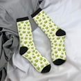 thumbnail image 5 of Susaid Green Frog Print Men's Moisture Wicking Cushioned Crew Work Boot Socks Suitable for Size 36-45, 5 of 6