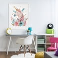 thumbnail image 3 of Stupell Industries Shabby Chic Floral Unicorn with Gold Details White Framed Giclee Art, 24 x 30, by LSR Design Studio, 3 of 8