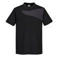 thumbnail image 1 of Portwest - Camiseta de Algodón Activo para Hombre (Negro, Gris Zoom), 1 of 2