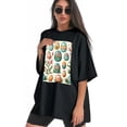 thumbnail image 3 of Plus Size Shirt for Women Black Tops for Women Short Sleeves Shirt for Women Easter 137 T Shirt Crewneck Shirt for Women 4XL, 3 of 5