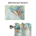 thumbnail image 6 of Blue Coastal Living Room Curtains 2 Panel, Summer Nautical Beach Coral Starfish Cafe Window Treatment, Extra Long Farmhouse Bedroom Bathroom Kitchen Curtains Drapes 104"x72", 6 of 6