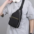 thumbnail image 1 of Sac à Bandoulière pour Hommes et Femmes, Sac à Dos Poitrine à Épaule Ajustable avec Trou pour Écouteurs, Sac de Jour Polyvalent pour la Randonnée, le Camping, les Aventures en Plein Air et les Voyages, 1 of 6