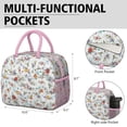 thumbnail image 6 of Reusable Floral Lnsulated Lunch Bag for Women & Men-Leakproof Water-Resistant Cooler Tote,Large Capacity(10.6x8.7x6.3in)for Work,Office,Travel,Picnic,Beach., 6 of 7