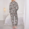 thumbnail image 3 of Bingfone Womens Pajama Sets Halloween Gnome Print,Long Sleeve Loungewear Pajamas Set-Medium, 3 of 8