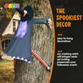 thumbnail image 6 of Halloween Crashing Witch into Tree Halloween Decoration with Purple Hair, Halloween Outdoor Indoor Decor for Haunted House Prop, Porch, Yard, Patio Decoration, 6 of 8