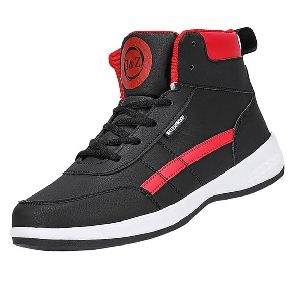 Men's High-Top Sports Shoes Fashion Lightweight Casual Sneakers Comfortable Soft Sole Athlet𝗂c Shoes La𝖼e Up Outdoors Walking Shoes for Strolling Hiking Working