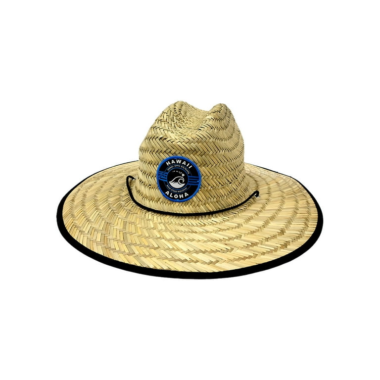 Island Crew Hawaii Straw Hat with American Flag Lightweight