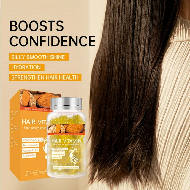 Xihbxyly Oferta de iluminación Cápsulas para cuidado del cabello Cápsulas de aceite para cuidado del cabello 2 ml x 40