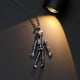 thumbnail image 3 of Collar de Halloween con colgante de cabeza de calabaza, murciélago y calavera fantasma, 3 of 6