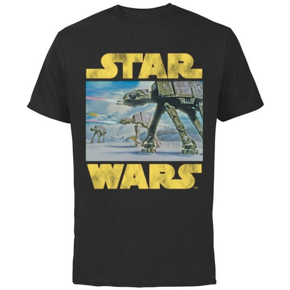 Star Wars Vintage Imperial AT-AT Battle of Hoth - Short Sleeve Cotton T-Shirt for Adults -Customized-Black