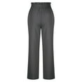 thumbnail image 6 of Besolor Women's Summer Wide Leg Pants Elastic High Waisted Belted Casual Work Trousers Loose Palazzo Pants with Pockets, 6 of 7