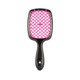 thumbnail image 1 of wonima44 Fluffy Shape Mesh Comb Hairdressing Detangling Hair Brush Plastic Massage Dry and Wet Hollow Comb Salon Diy Hairdressing Tool(Black rose), 1 of 1