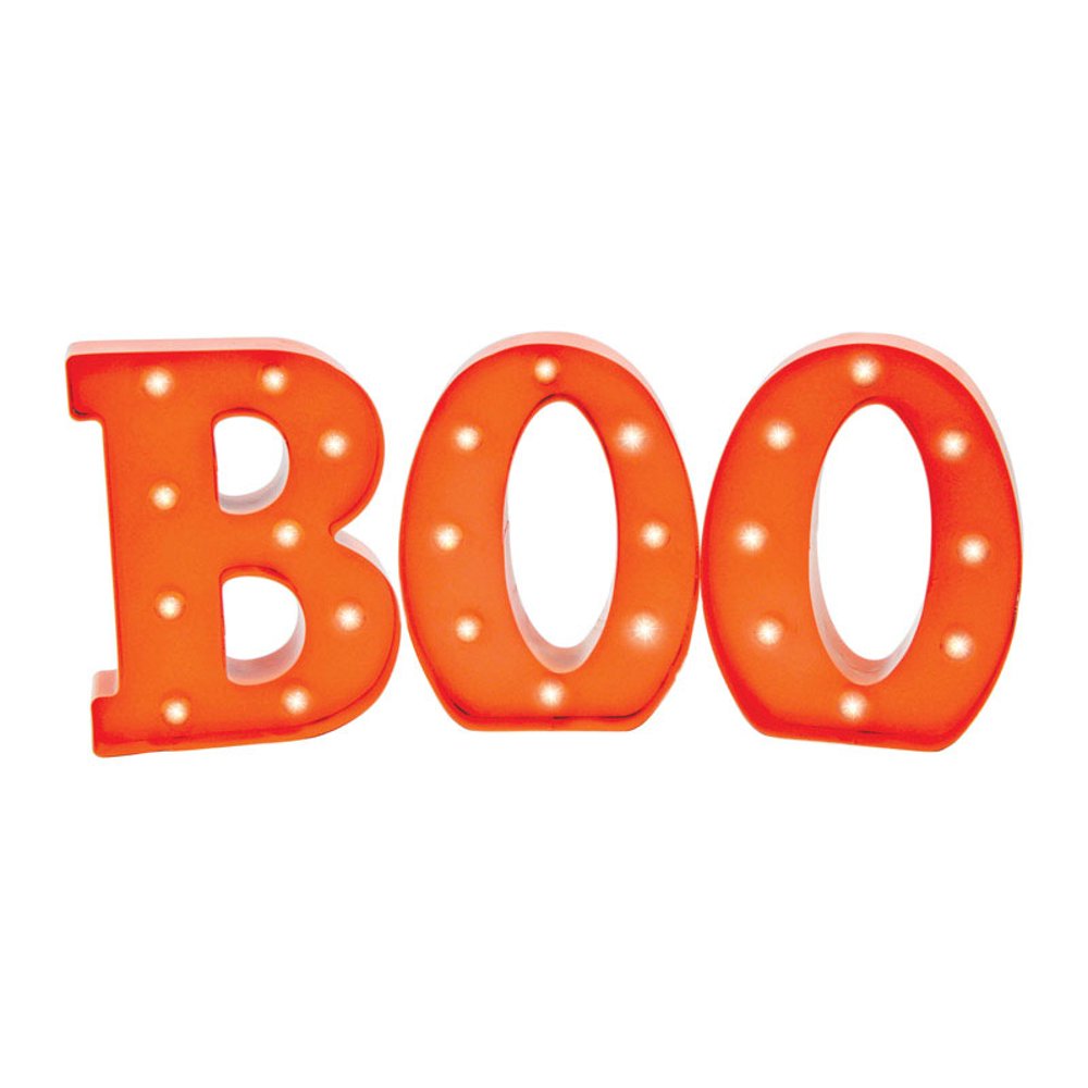 Sienna N4S0VE13 LED Battery Operated Halloween Boo Sign, Orange