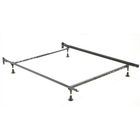 Adjustable 634 Headboard Frame with Fixed Brackets and (4) Glide Legs, Twin / Full