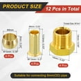 thumbnail image 2 of 4 Set Fit for 8mm Tube Brass Compression Assortment Kit, Sleeve Ferrule & Nut Kit & Insert Tube Fittings for Water Oil Air Pipe, 2 of 5
