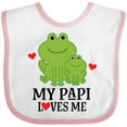 thumbnail image 3 of Inktastic My Papi Loves Me Grandson Frog Boys Baby Bib, 3 of 4