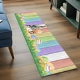 thumbnail image 4 of Easter Rabbbits 2'x6' Runner Rug, Eggs Spring Floral Grass Colorful Wooden Washable Non-Slip Area Rugs for Hallway Kitchen Floor Bedroom Entryway, StainResistant Laundry Carpet Decoration Indoor Mat, 4 of 9