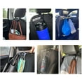 thumbnail image 5 of Gancho para reposacabezas de asiento de coche, paquete de 2, organizador de almacenamiento universal para bolso, monedero, abrigo, apto para vehículo universal, color negro, tipo S, 5 of 5