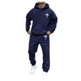 thumbnail image 1 of Male Casual Solid Two Piece Hooded Sports Suit Pocket Raglan Sleeve Hoodies Drawstring Pant Set Men Regular Suits Mens Ruffle Tux Casual Suit Big And Tall Men Suits Formal Suits for Men And Outfits, 1 of 4