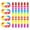 Rainbow, variant on GOGO 10 Pcs Adjustable Cute Wristbands, Multi-Color Rubber Charm Bracelets for Boys and Girls, Party Favors